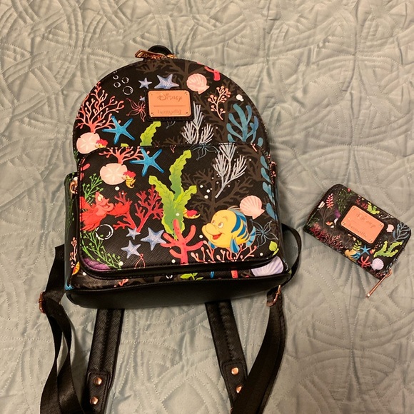 Loungefly Bags Loungefly Under The Sea Flounder And Sebastian Mini